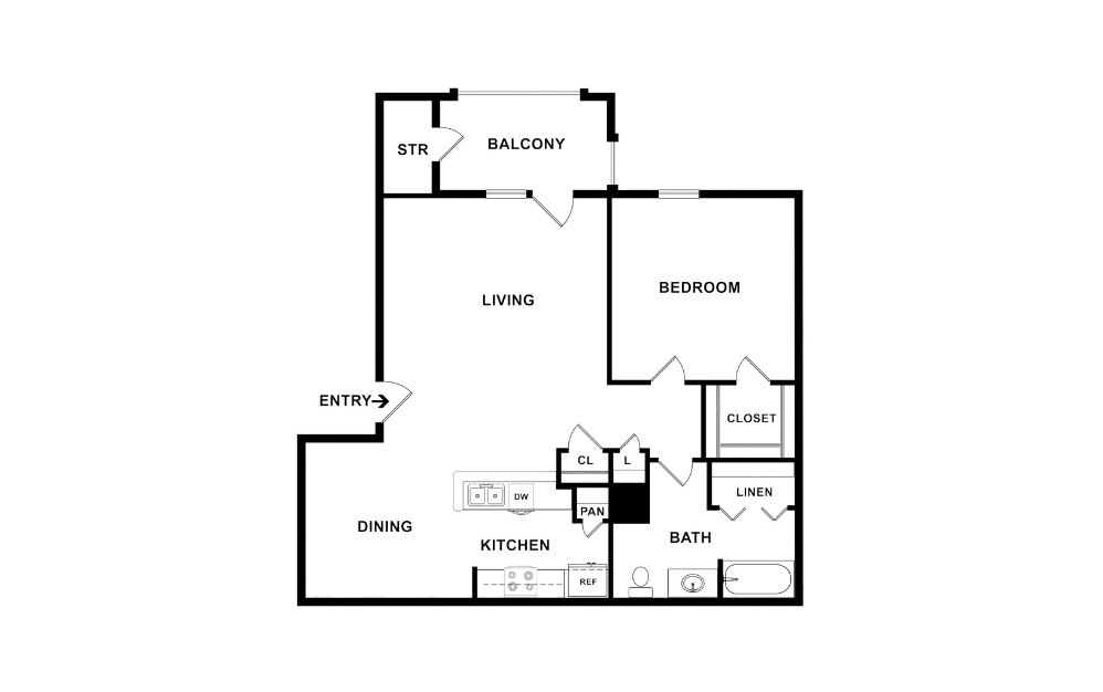 2D Flat Floorplan - Amhurst