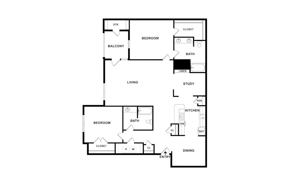 2D Flat Floorplan - Belmont