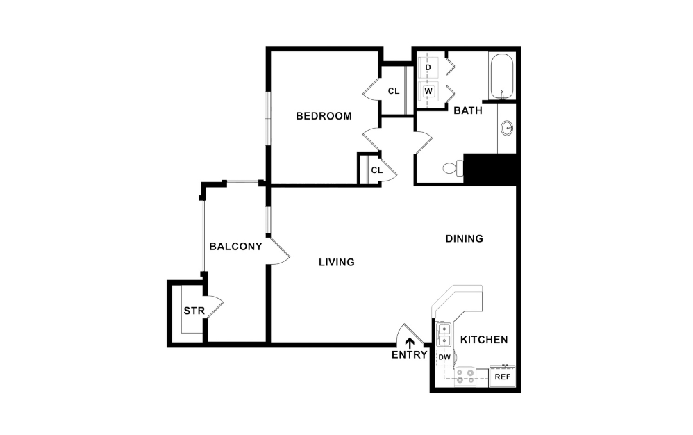 2D Flat Floorplan - Chelsea