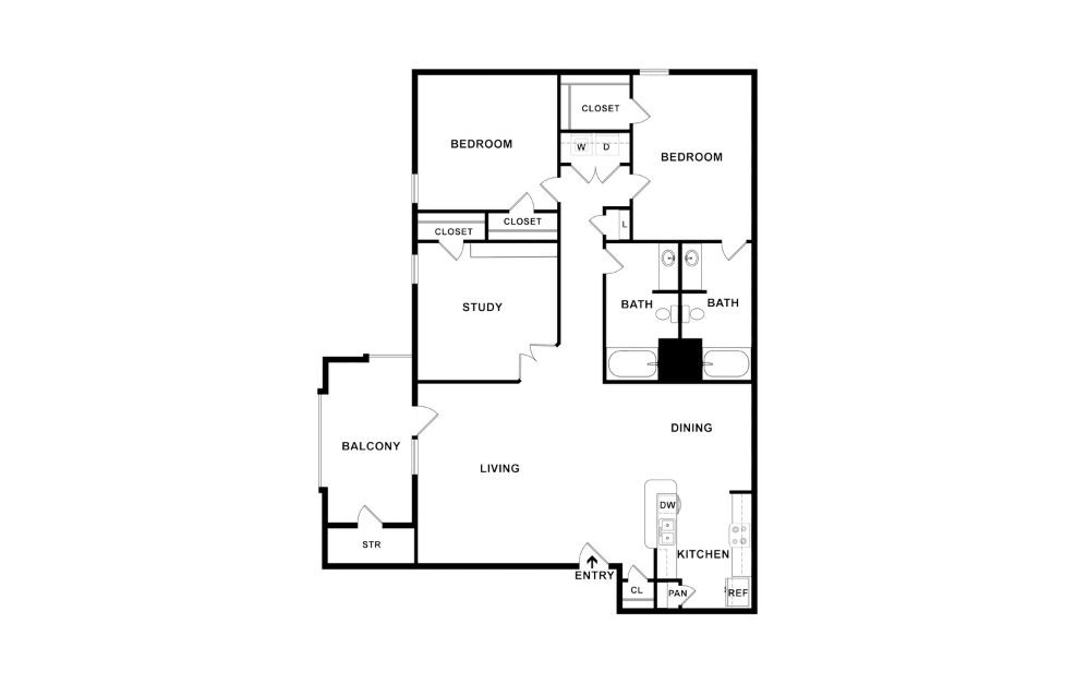 2D Flat Floorplan - Menticello