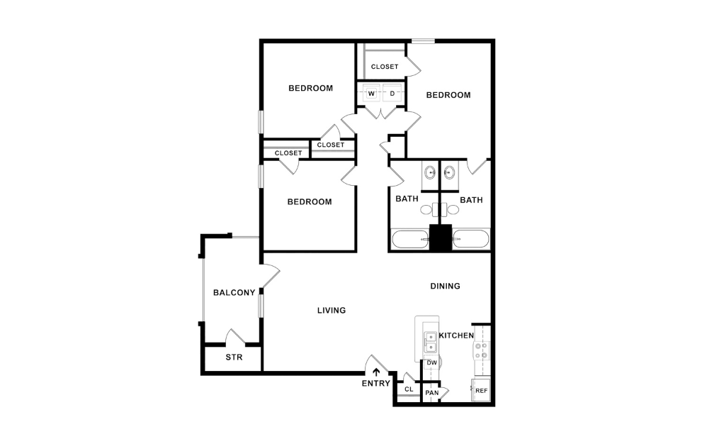 2D Flat Floorplan - Vanderbilt