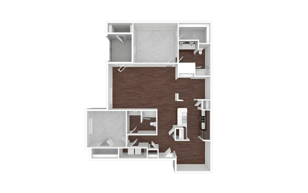 3D Unfurnished Floorplan - Belmont