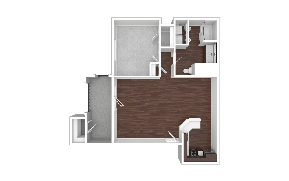 3D Unfurnished Floorplan - Chelsea