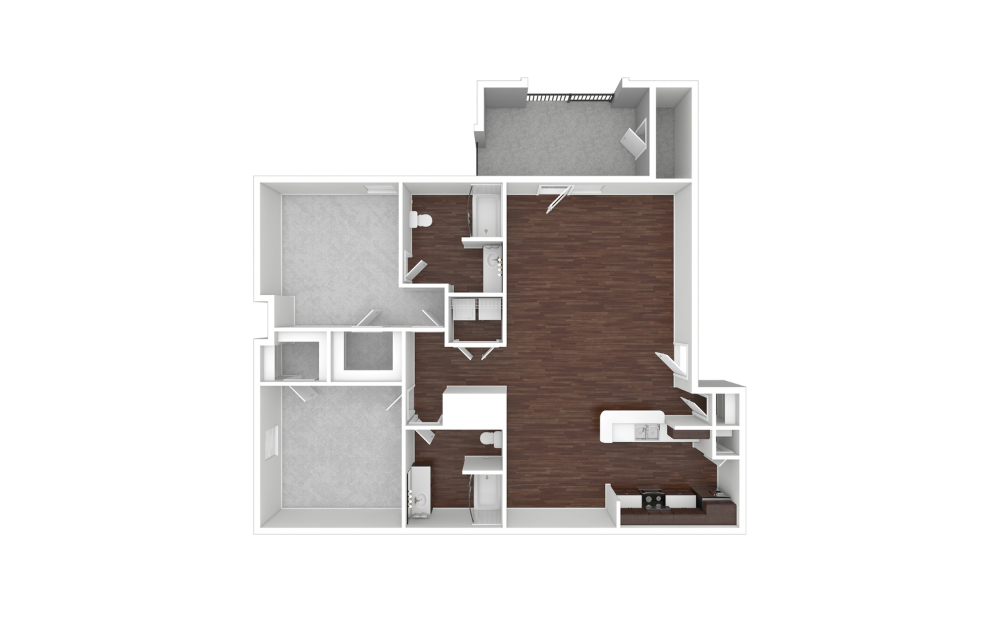 3D Unfurnished Floorplan -  Kenyon
