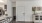 a white kitchen with a white door