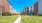 a long shot of several buildings