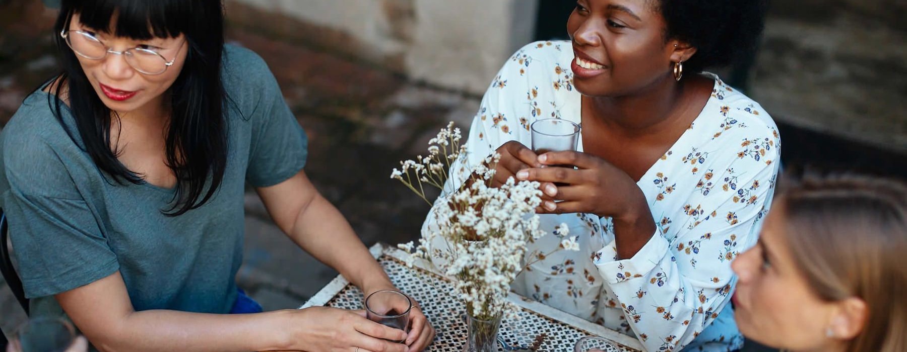group of women having brunch at a neighborhood restaurant