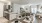 a kitchen with a dining table